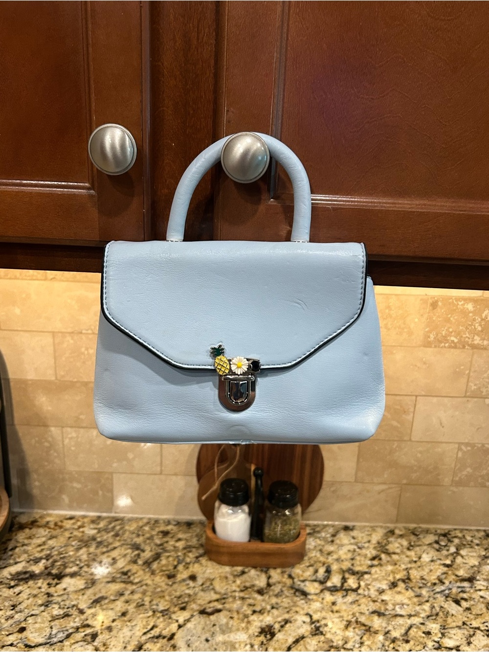 Zara basic Baby Blue Mini Crossbody bag.